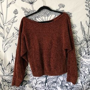 Of the shoulder sweater